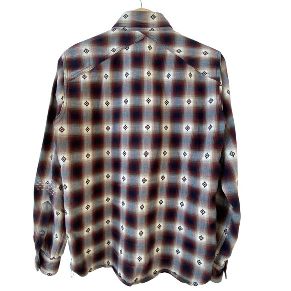 ❤️🔥SOLD❤️🔥3SIXTEEN Plaid Western Woven Brushed Softness Button-Up Men’s - Picture 4 of 9